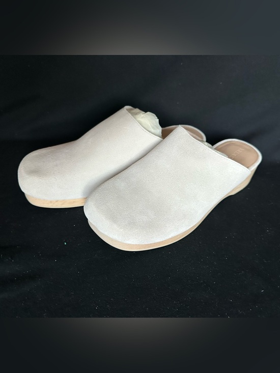 Villa Rouge Shoes - Villa Rouge Valencia Minimalist Light Grey mules Suede Slip-On Clog